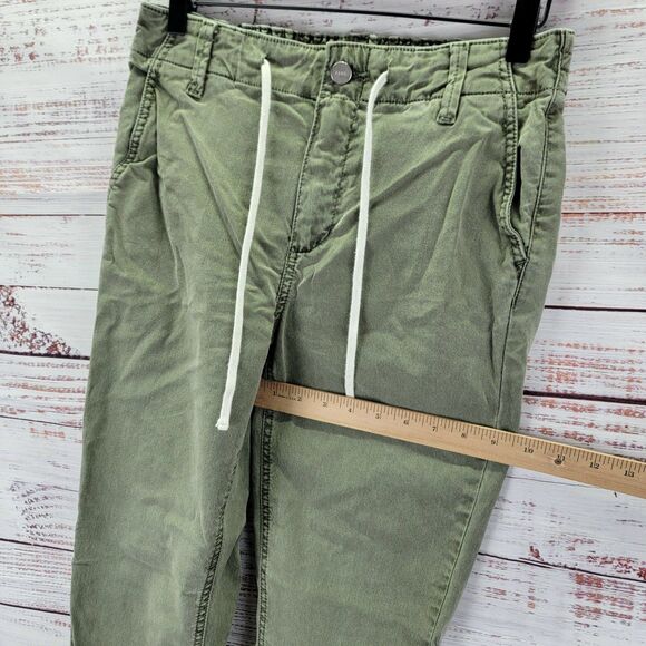 Paige Pants Womens 26 Green Christy Stretch Drawstring Elastic Waist Straight - Picture 4 of 11